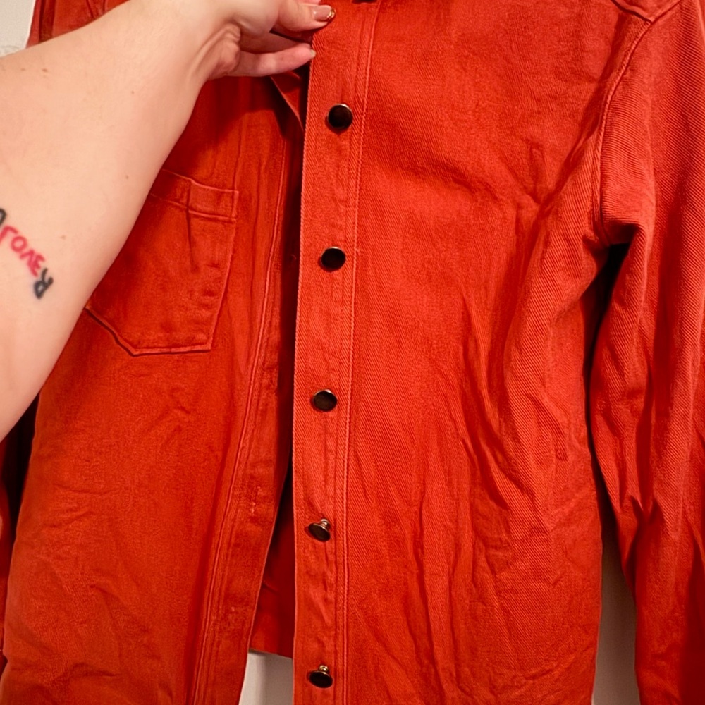 Red Button-Up Shirt - Picture 2 of 4